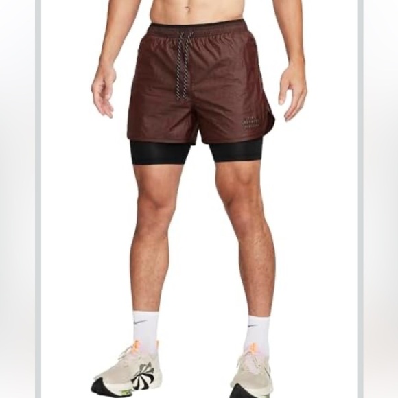 Nike Men's Nike Running Division Repel Dark Brown Athletic Shorts - Picture 3 of 7